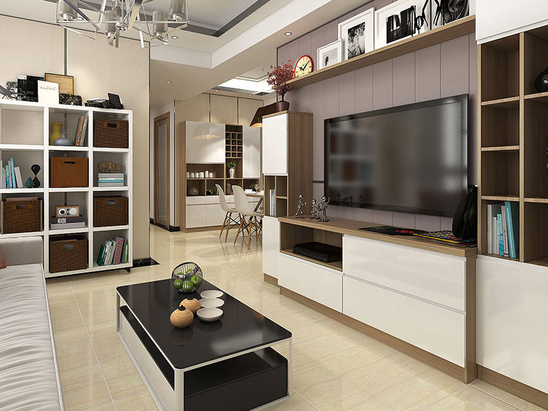 white and light wood home interior design