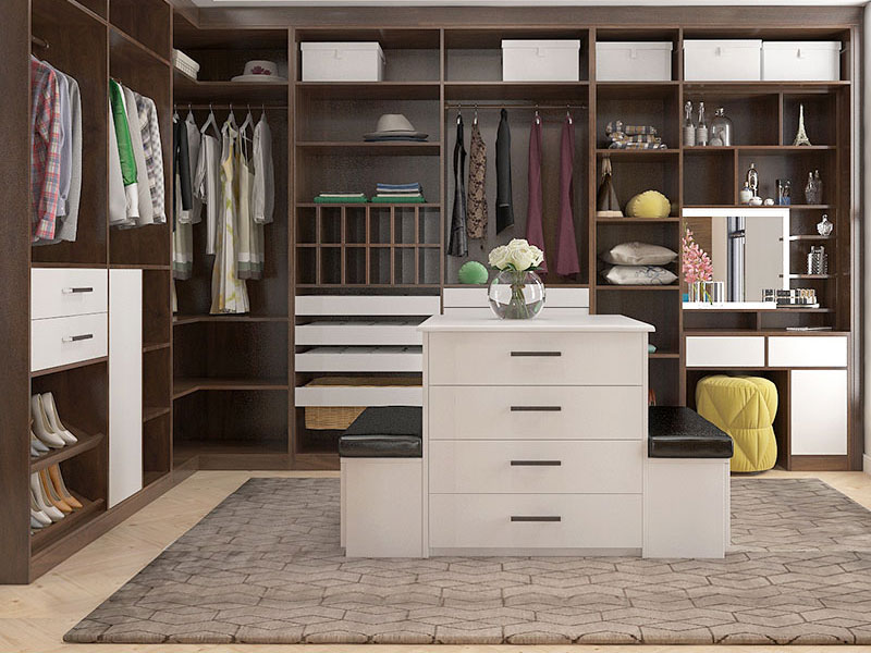 modern home interiors wood walk in closet