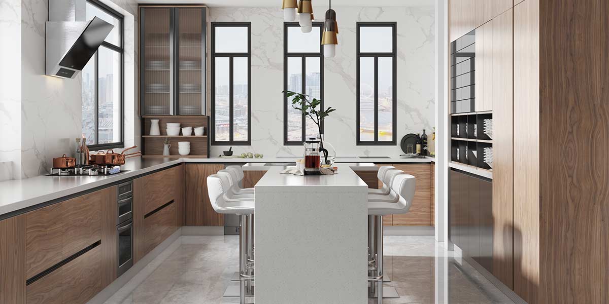 Comtemporary-Wood-Veneer-Kitchen-Cabinet-With-Island-OP20-018(2)