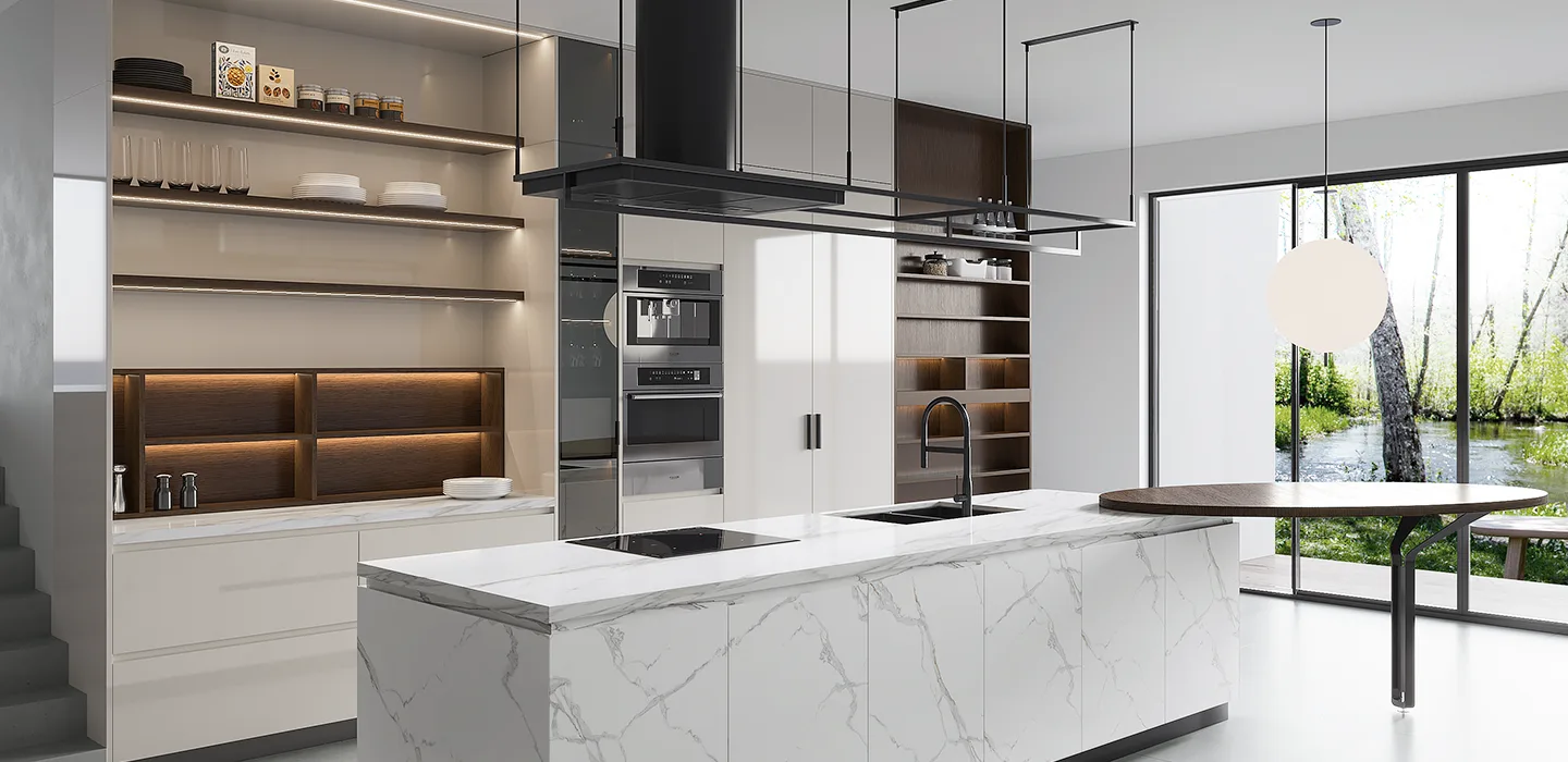 2023 Modern Custom Kitchen Cabinet with Island-3