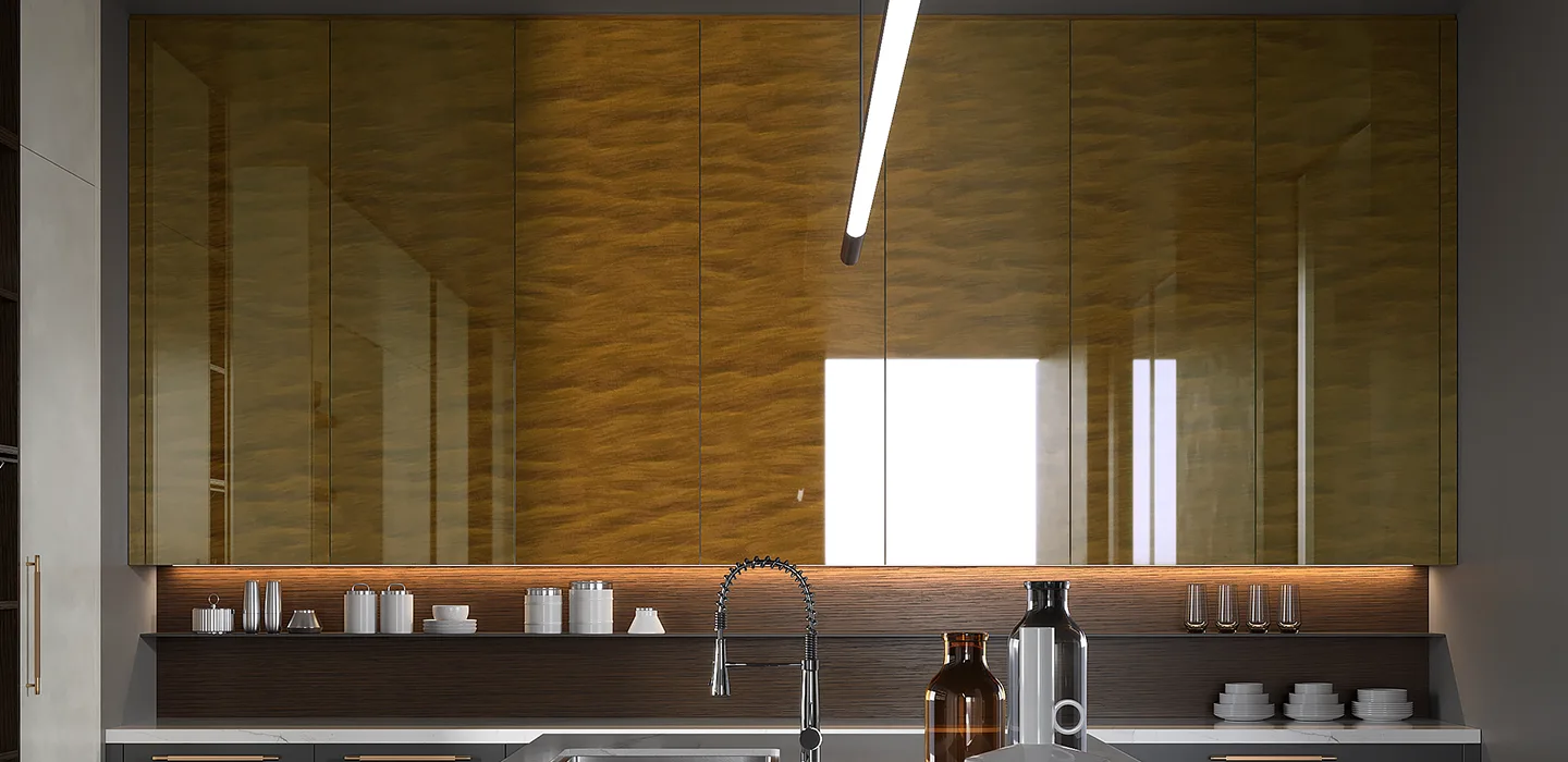 Luxury Wood Veneer European Kitchen Cabinet-7