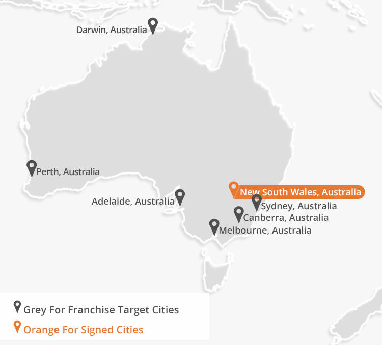 oppein australia b2b franchise map