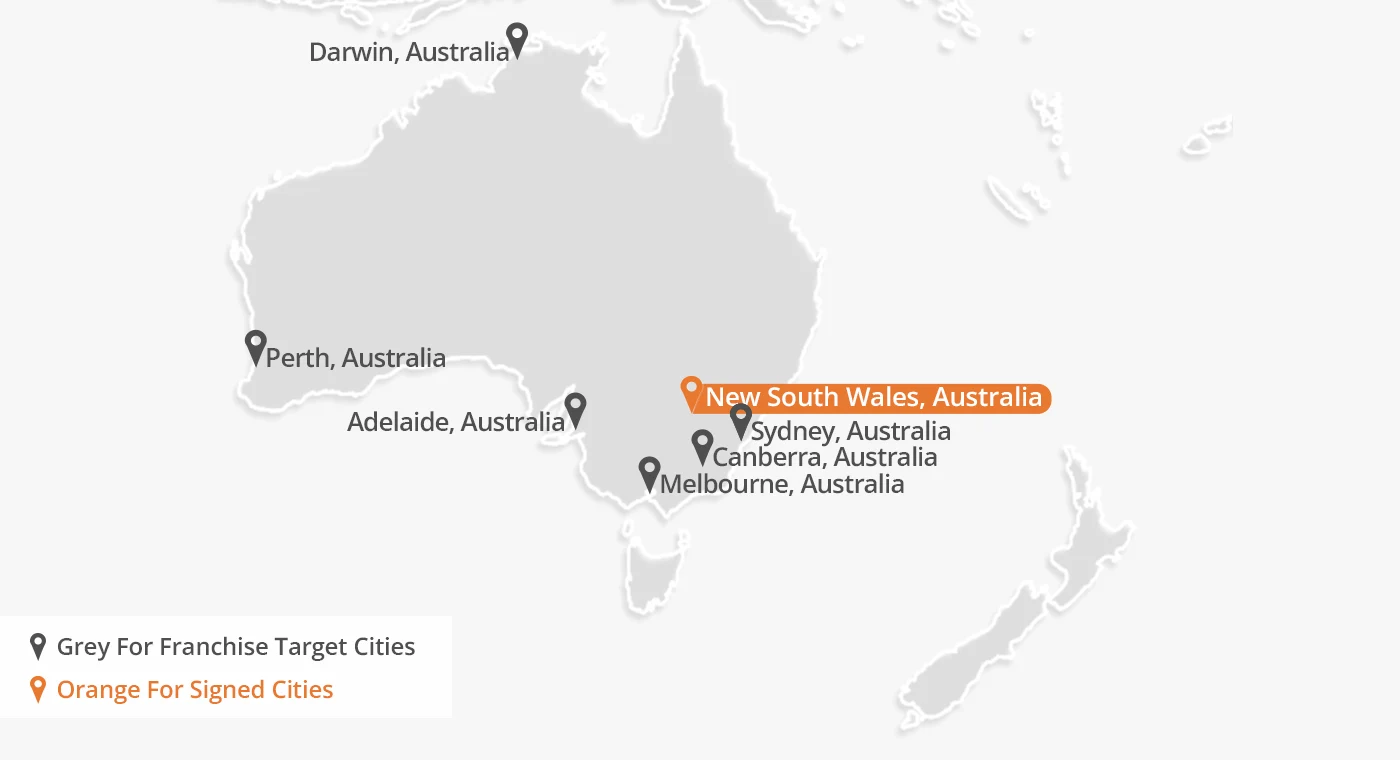 oppein australia b2b franchise map