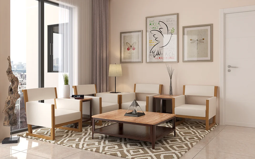 modern cozy hotel living room design