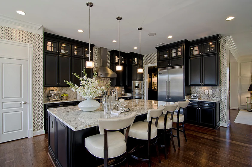 traditional-black-kitchen-cabinet