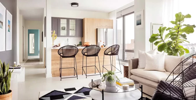 multifamily-project-grey-shaker-and-oak-wood-veneer-plywood-kitchen-cabinets